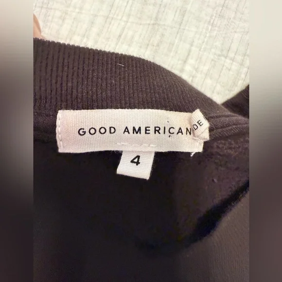 Good American Cropped Cotton Sweatshirt Size 4 - Picture 5 of 8